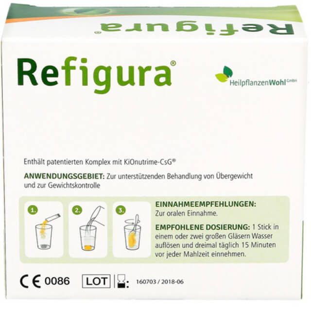 Refigura Packung mir Inhaltsstoffe und Einnahmeempfehlung Refigura Inhaltsstoffe Nebenwirkungen