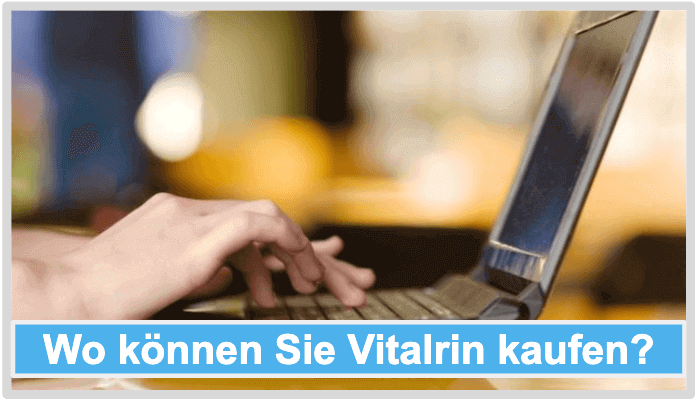 Person zu sehen, die auf die Tastatur am Laptop tippt. Vitalrin Sonnenkomplex kaufen Preis Preisvergleich