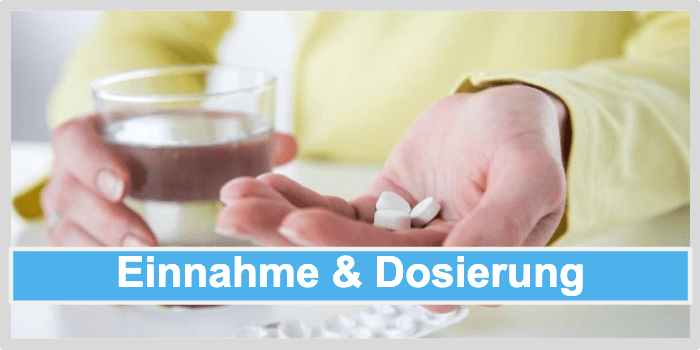 Frau hält ein Glas Wasser und Tabletten in der Hand Slim XR Einnahme Dosierung