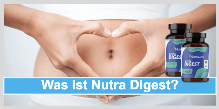 Frau hält ihre Hände herzförmig vor ihren Bauch Was ist Nutra Digest