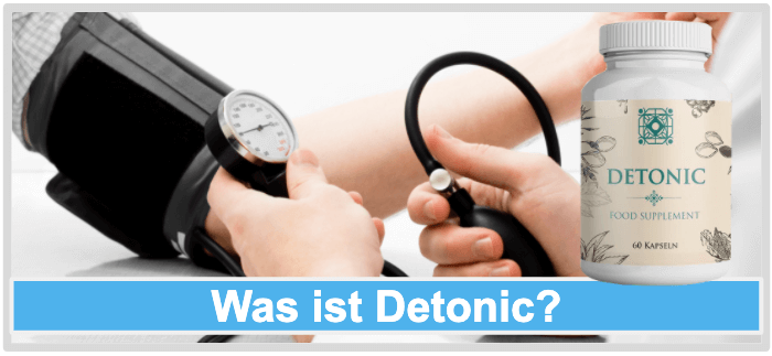 Arzt misst Blutdruck von Patienten. Was ist Detonic Pulver Kapseln