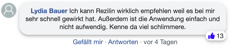 Ein positiver Erfahrungsbericht. Rezilin Erfahrungsberichte Erfahrungen facebook