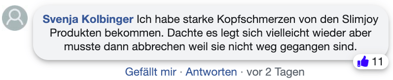 Ein negativer Erfahrungsbericht. Slimjoy Erfahrungsbericht Kritik facebook