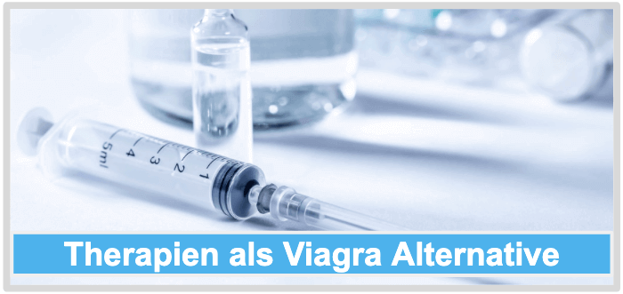 Eine Spritze abgebildet. Viagra Alternativen Therapien