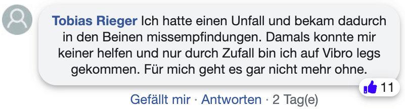 Ein positiver Erfahrungsbericht. Vibrolegs Erfahrungsberichte Erfahrung facebook