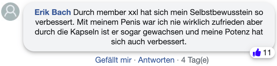 Ein positiver Erfahrungsbericht Member xxl Erfahrungsbericht Erfahrung facebook