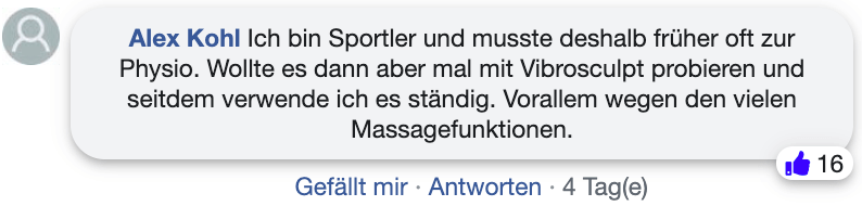 Ein positiver Erfahrungsbericht Vibrosculpt Bewertung Erfahrungen facebook