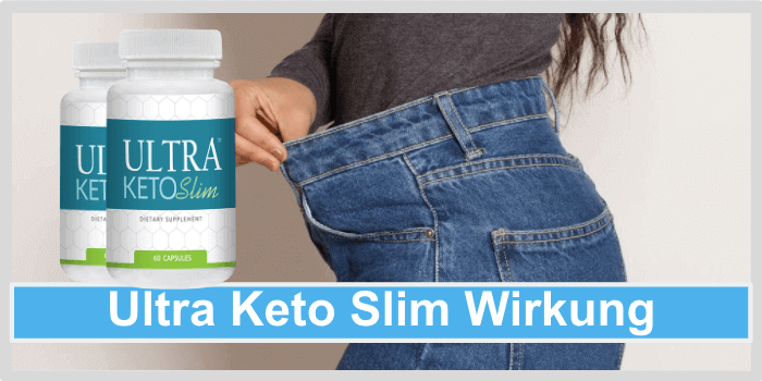 Eine Frau hat eine zu große Jeans Hose an Ultra Keto Slim Wirkung