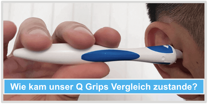 Mann benutzt Q Grips Q Grips Test Vergleich