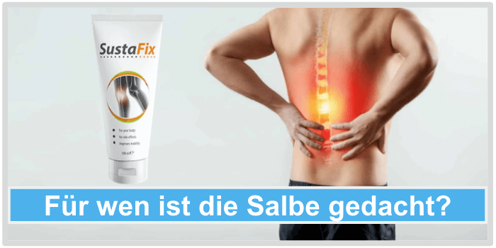 Mann mit Rückenschmerzen Sustafix Anwender