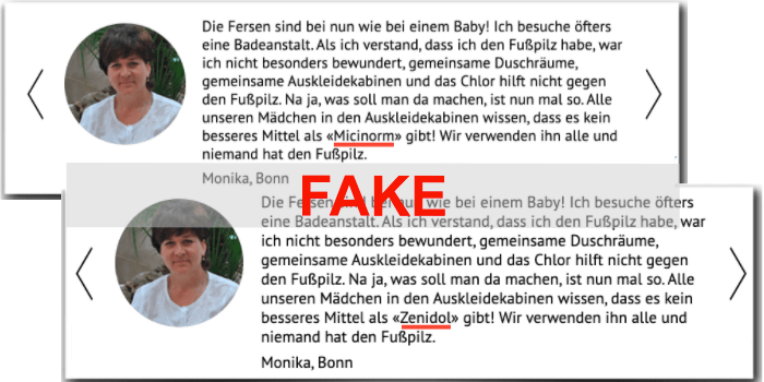 Erfahrungsberichte von Zenidol und Micinorm Zenidol Fake Erfahrungsbericht Bewertung