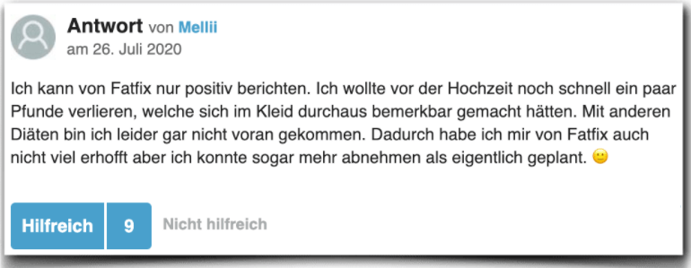 Ein Erfahrungsbericht aus einem Forum Fatfix Erfahrung Erfahrungen Erfahrungsbericht