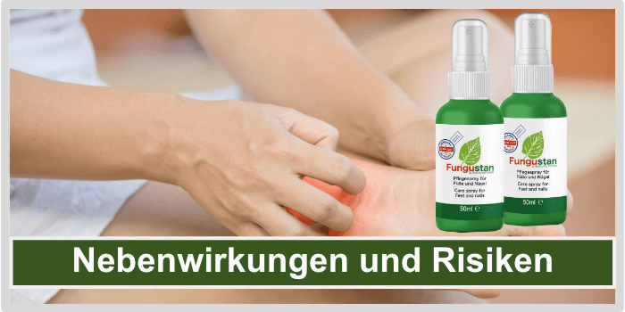 Frau kratzt sich an den Füßen Fungustan Spray Nebenwirkungen Risiken Unvertraeglichkeiten
