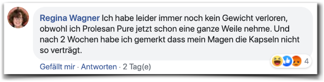 Ein negativer Erfahrungsbericht Prolesan Pure Bewertungen Erfahrungen Facebook