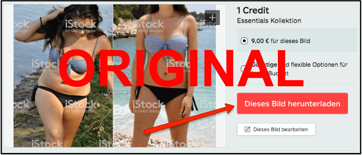 Beweis, dass es sich um gekaufte Fotos handelt. Prolesan Pure Original Erfahrungen