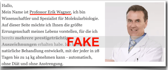 Arztbericht von dem angeblichen Professor Erik Wagner Purosalin Fake Expertenbericht