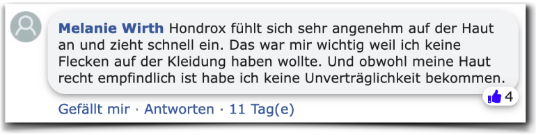 Ein weiterer positiver Erfahrungsbericht Hondrox Erfahrungsberichte Bewertungen Hondrox