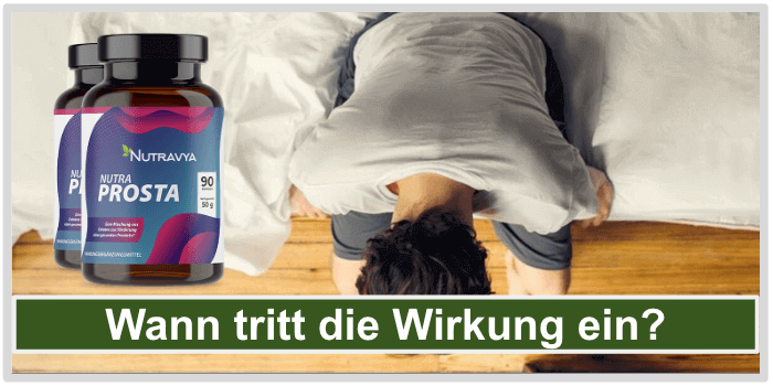 Mann sitzt auf dem Bett Nutra Prosta Wirkungseintritt Wirkung