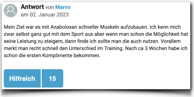 Ein Erfahrungsbericht aus einem Forum Anaboloxan Erfahrungen Bewertung Anaboloxan