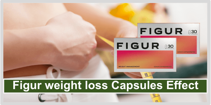 A woman measures her abdominal girth Figur weight loss capsules effect