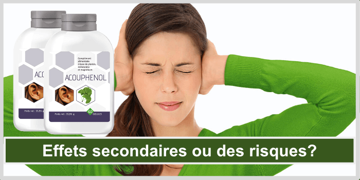 Une femme qui se bouche les oreilles Acouphenol effets secondaires