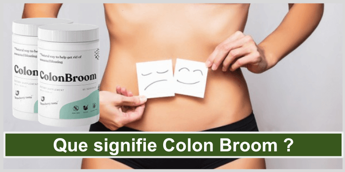 Une femme avec un smiley triste et un joyeux sur le ventre Que signifie Colon Broom