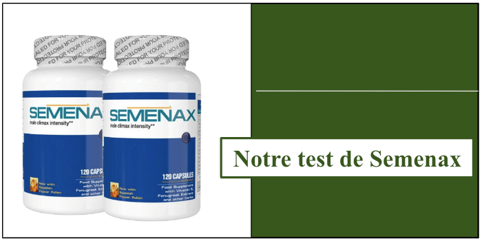 Notre commande de produits Semenax en test image