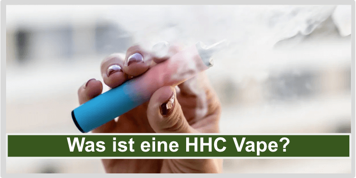 Hand einer Frau hält eine HHC Vape zwischen den Fingern Was ist eine HHC Vape
