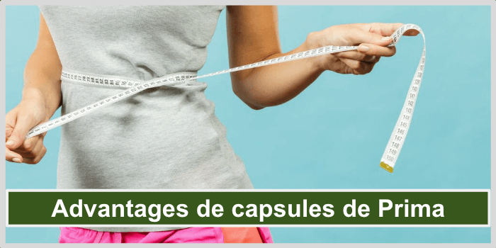 Une femme qui mesure sa taille advantages de capsules de Prima
