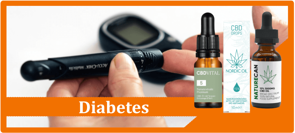 Person mit Diabetes Messgerät CBD Oel Diabetes