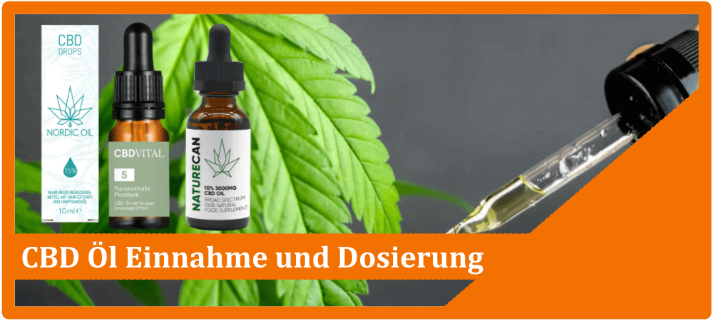 Hanfpflanze und CBD Öl Tropfen CBD Oel Einnahme Dosierung Anwendung