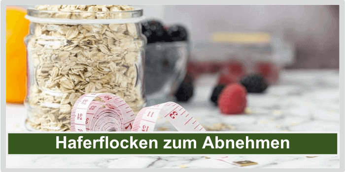 Haferflocken in einem Glas Haferflocken zum Abnehmen Titelbild
