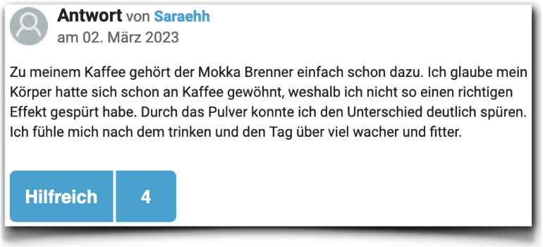 Ein Erfahrungsbericht aus einem Forum Mokka Brenner Bewertungen Erfahrungen gutefrage