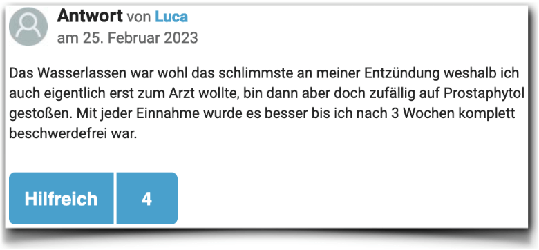 Ein Erfahrungsbericht aus einem Forum Prostaphytol Bewertungen Erfahrungen gutefrage