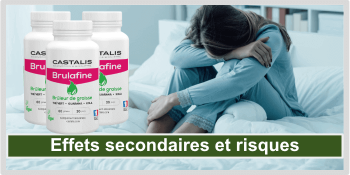Femme assise dans le lit Brulafine Effets secondaires Risques