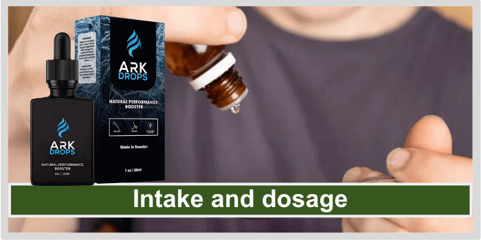 Man takes drops with a spoon Ark Drops intake and dosage