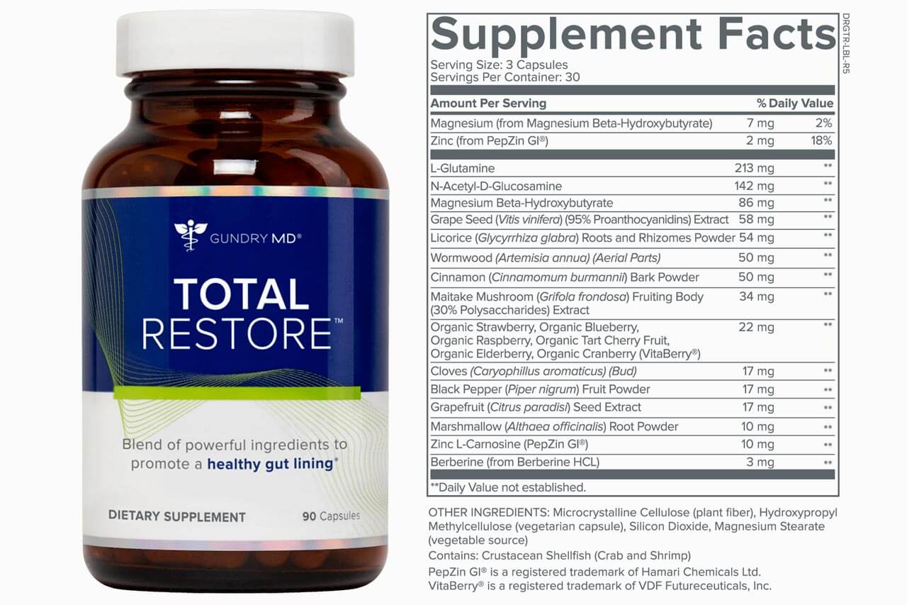 Gundry MD Total Restore Ingredients Gundry MD Total Restore Ingredients