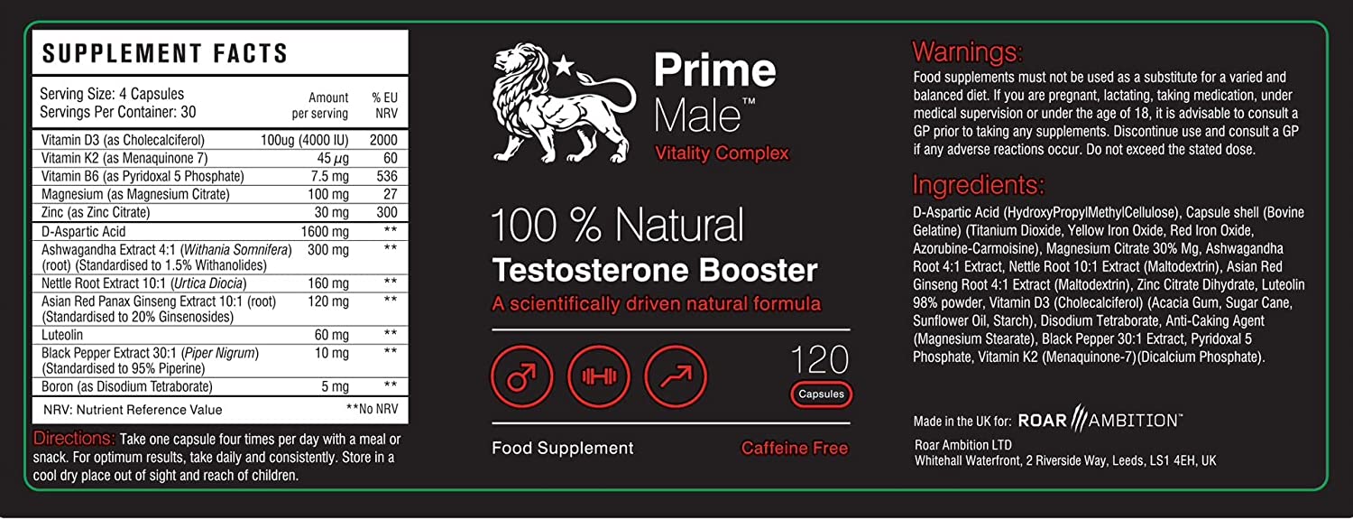 Ingredients of Prime Male Ingredients of Prime Male