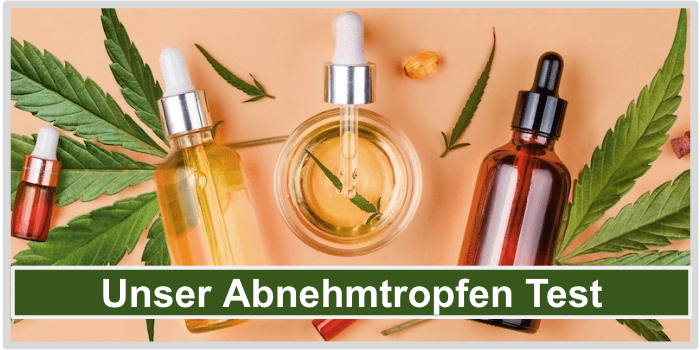 Verschiedene Abnehm Tropfen aus CBD Abnehmtropfen Test Bild