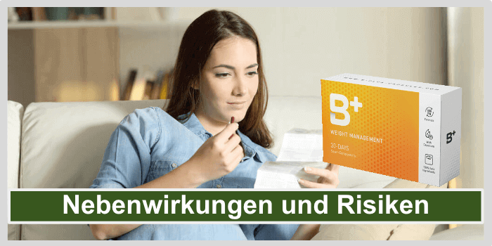 Frau liest sich den Beipackzettel durch B Plus Kapseln kaufen bestellen