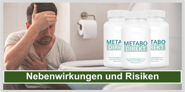 Mann sitzt mit Übelkeit vor der Toilette Metabo Direkt Nebenwirkungen Risiken Unvertraeglichkeiten