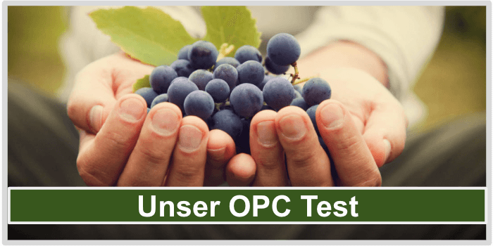 Weintrauben in zwei Händen OPC Test Bild