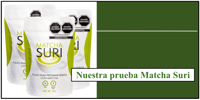 Embalaje del producto Matcha Suri Nuestra prueba Matcha Suri