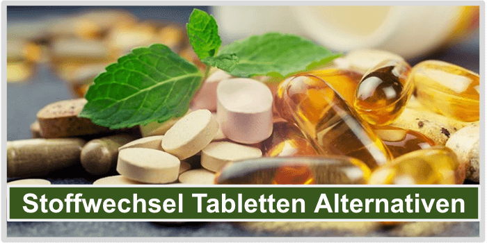 Verschiedene Präparate auf einem Tisch Stoffwechsel Tabletten Alternativen Bild