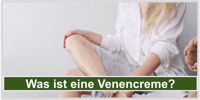 Eine Frau, die ihre Waden massiert Was ist eine Venencreme Bild