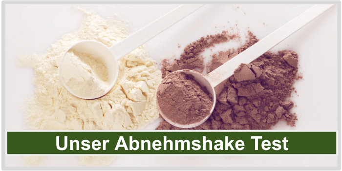 Weißes und braunes Pulver für einen Abnehmshake Abnehmshakes Test Bild