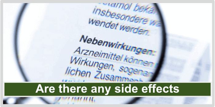 Package leaflet with the words Side effects Keto ACV Gummies side effects