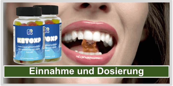 Frau hat Gummibärchen zwischen den Zähnen Keto-XP Einnahme Dosierung Anwendung