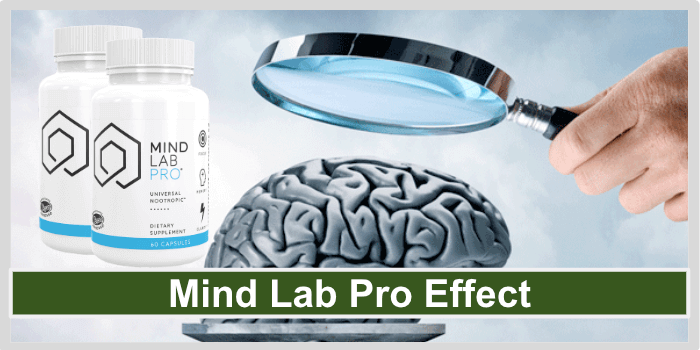 Brain examined with magnifying glass Mind Lab Pro Effect