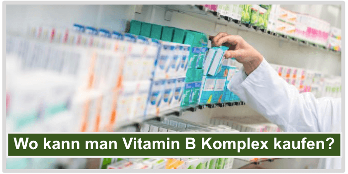 Ein Regal mit Produkten in einer Apotheke Wo Vitamin B Komplex kaufen Bild